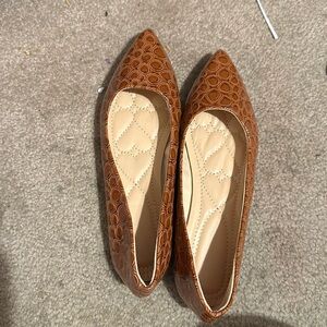 Snake print flats